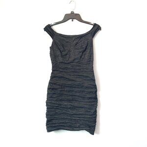 Guess Ruched Dark Blue and Silver Dress